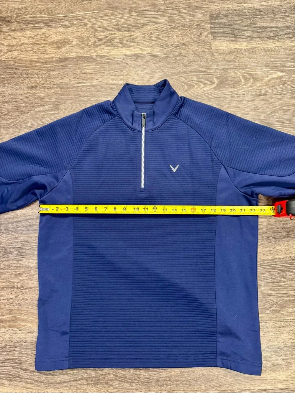 Callaway Opti-Dri Men’s M Blue Textured Quarter Zip Golf Pullover